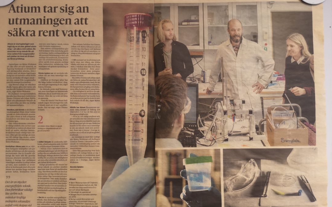 Atium featured in Göteborgs-Posten